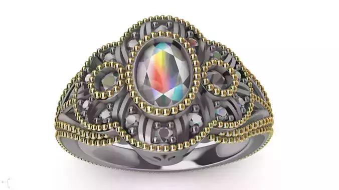 oval cut diamond ring stl verified