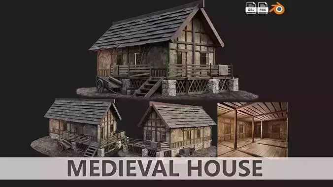 Old House Medieval 18 PBR 4K GameReady