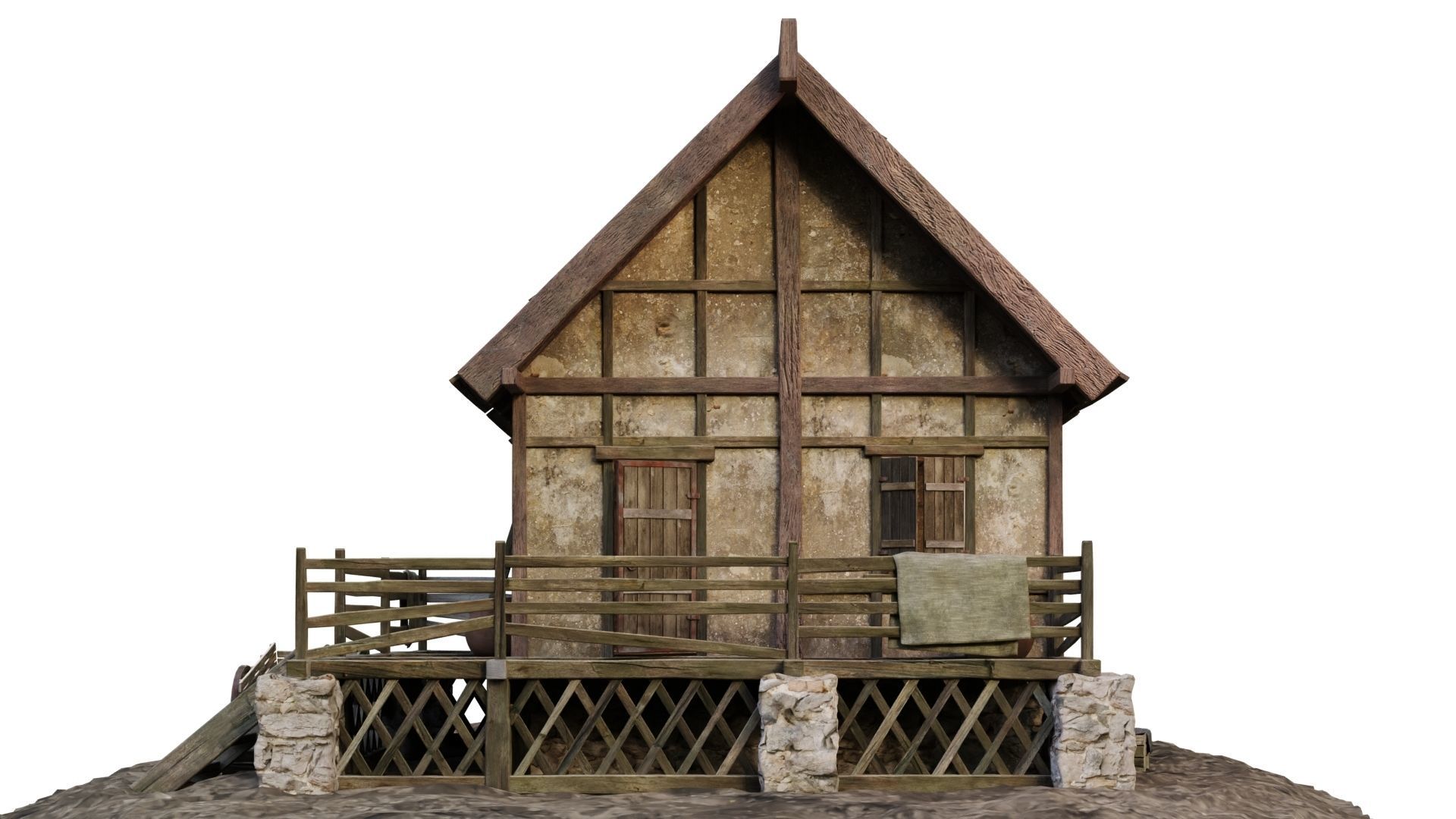 Old House Medieval 18 PBR 4K GameReady Low-poly 3D model_2