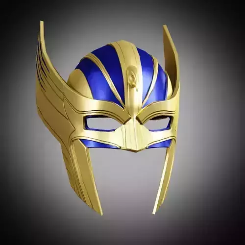 Low poly Thor Helmet - Love and thunder  Low-poly 3D model