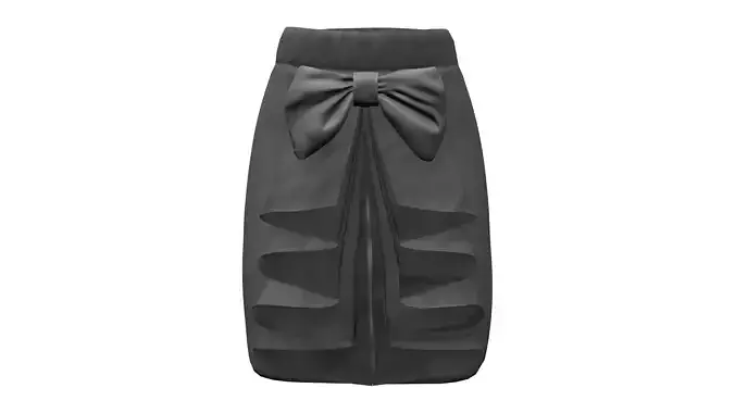 Front Ruffled Mini Skirt