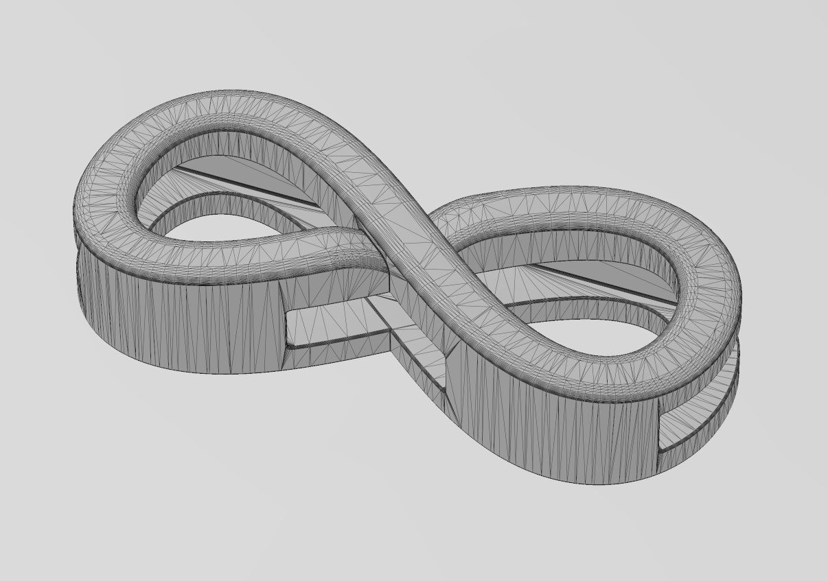 Infinity bracelet slider 3D print model_12