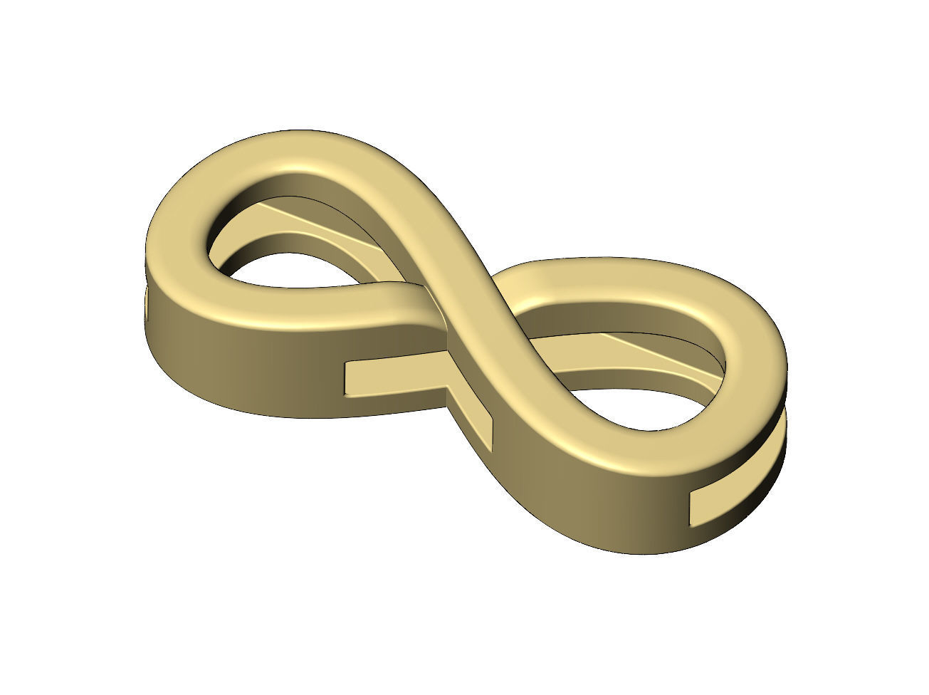 Infinity bracelet slider 3D print model_4
