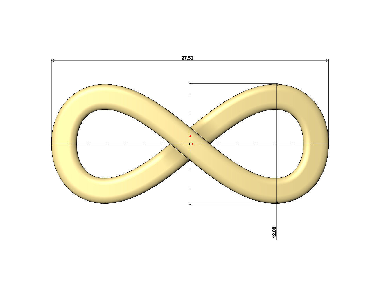 Infinity bracelet slider 3D print model_5