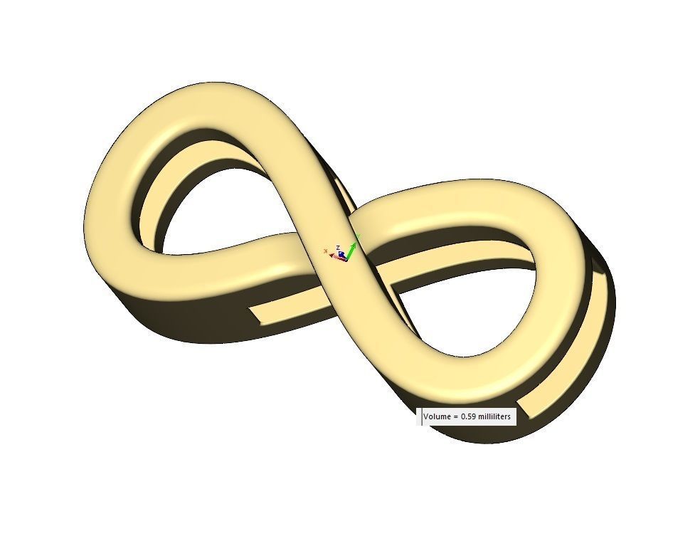 Infinity bracelet slider 3D print model_13