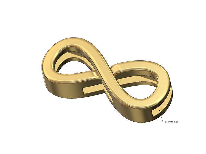 Infinity bracelet slider 3D print model
