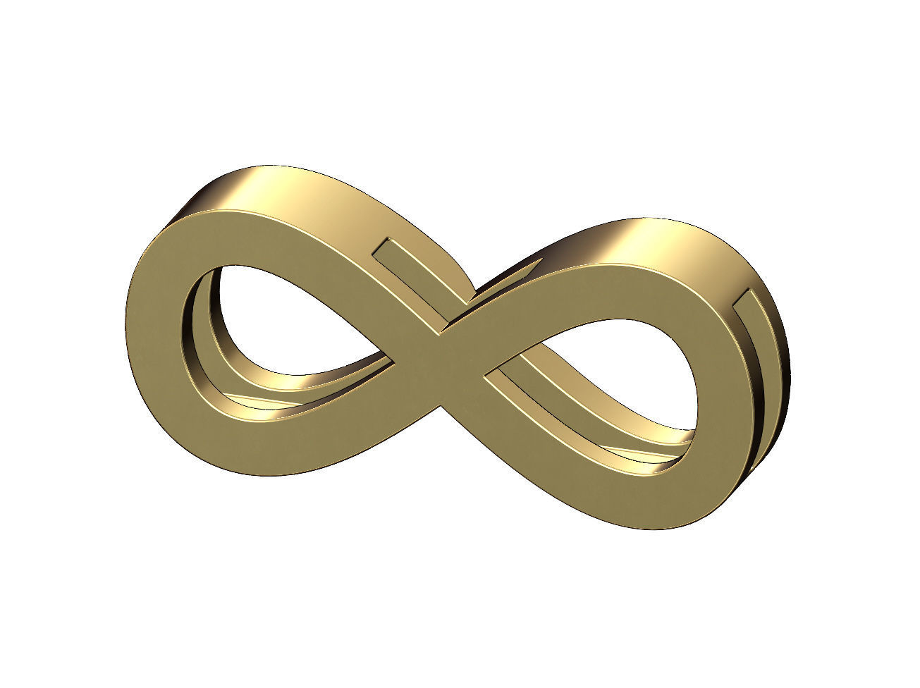 Infinity bracelet slider 3D print model_3