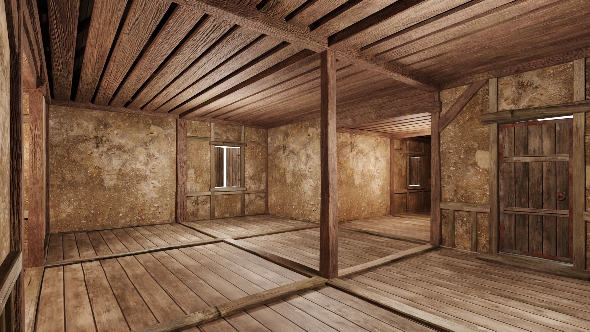 Old House Medieval 19 PBR 4K GameReady Low-poly 3D model_5