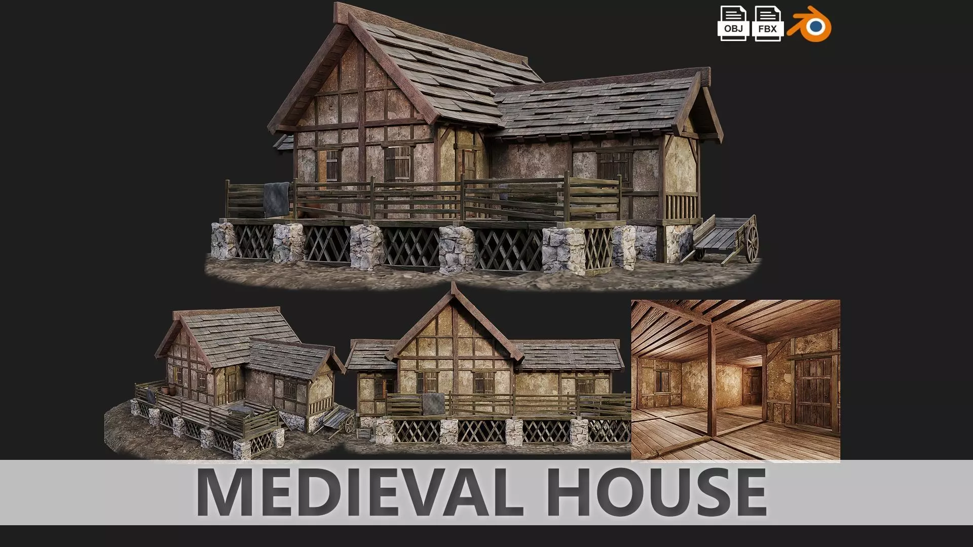 Old House Medieval 19 PBR 4K GameReady Low-poly 3D model_0