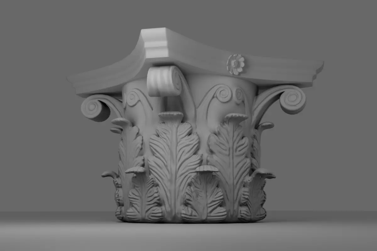 Corinthian capital 3D model_0
