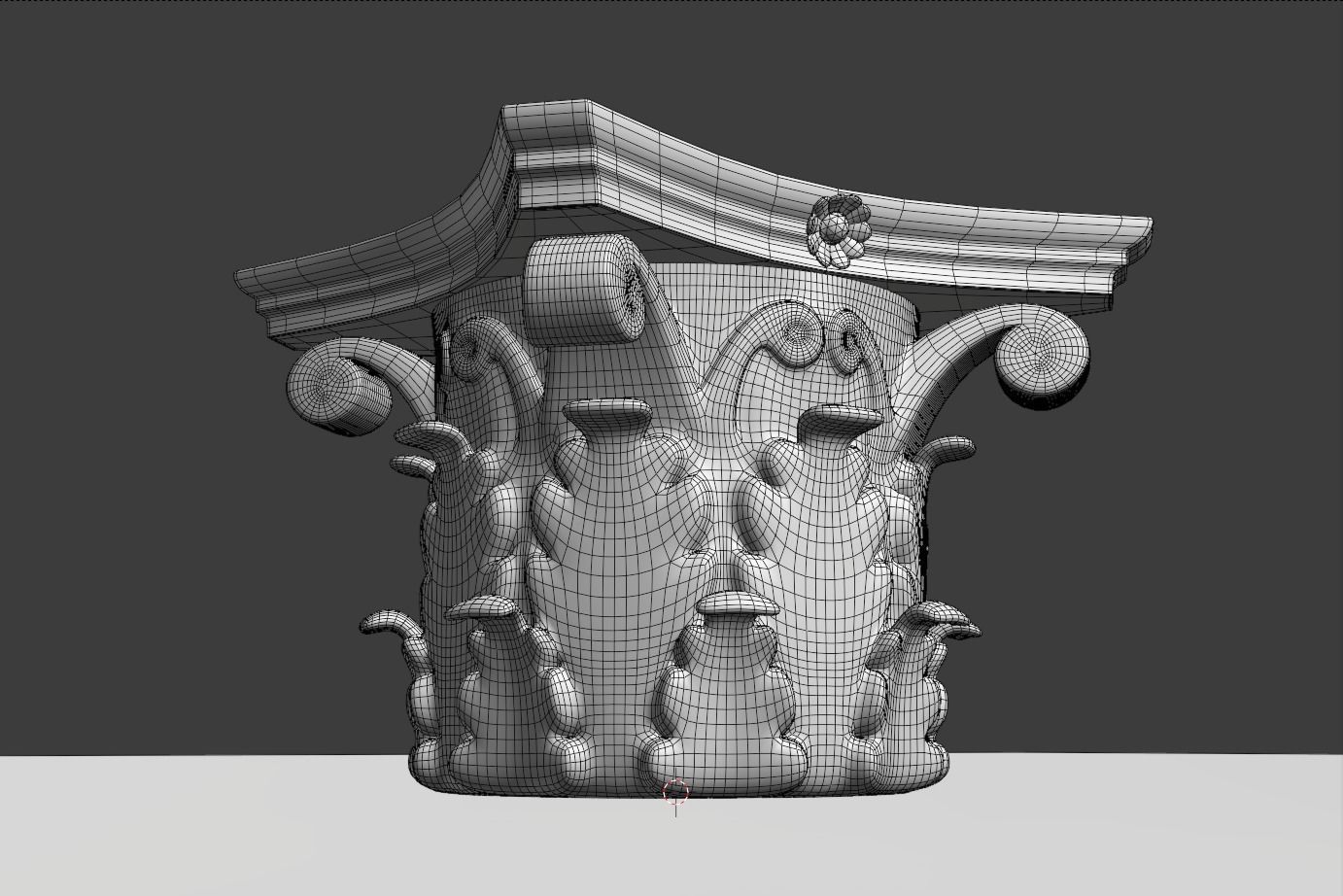Corinthian capital 3D model_1