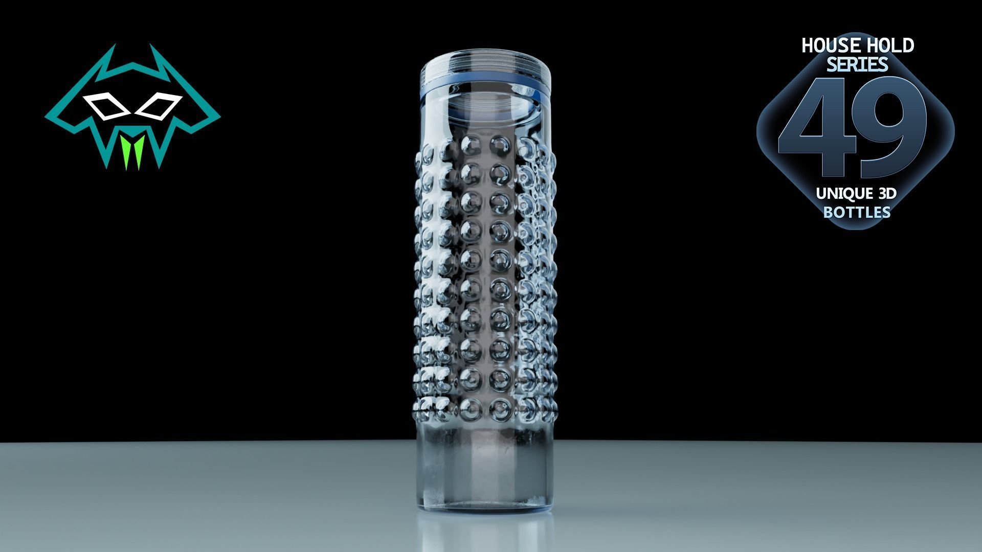 House Hold Series - 49 Unique 3D Bottles - 6th Batch Low-poly 3D model_6