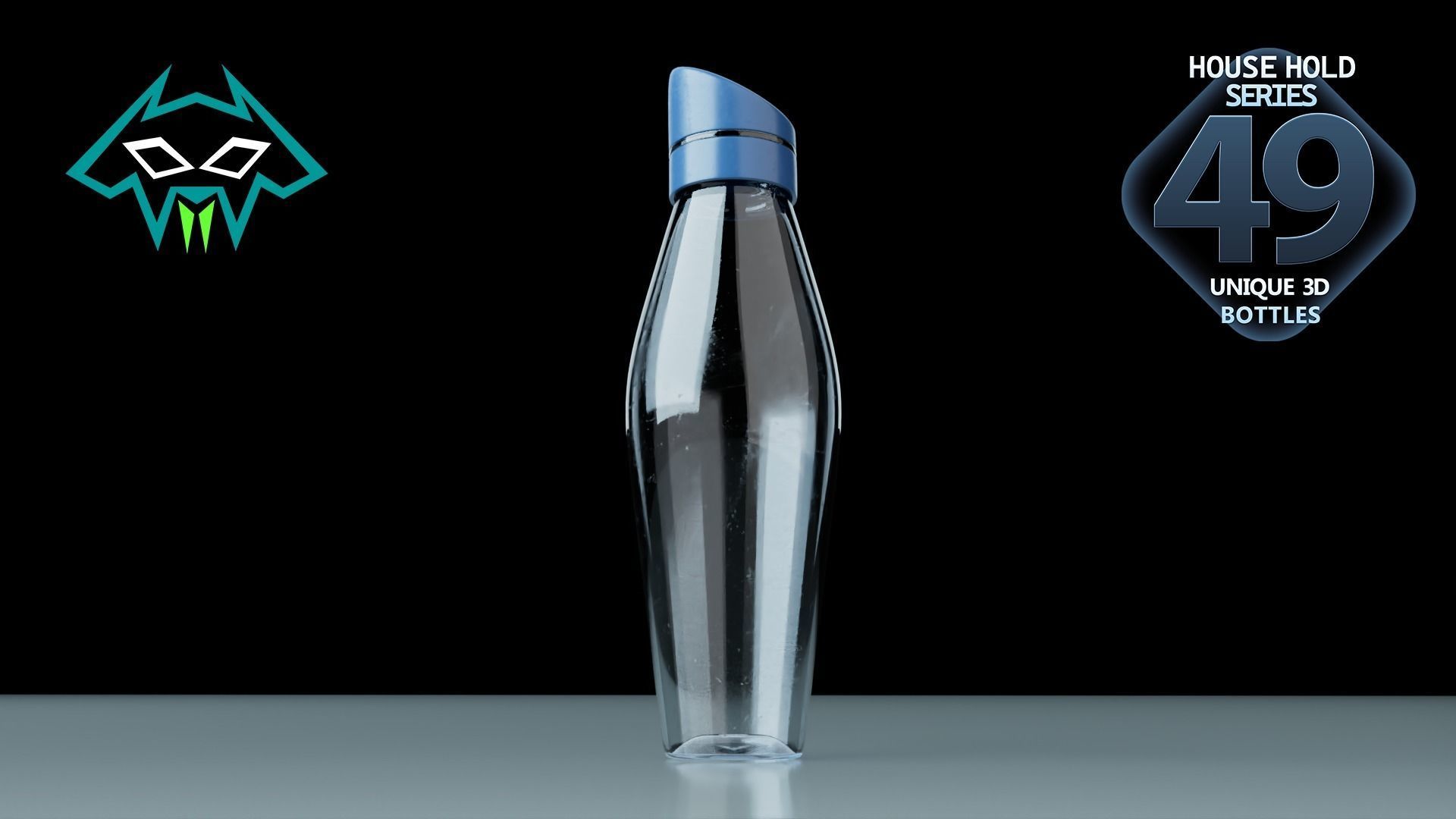 House Hold Series - 49 Unique 3D Bottles - 6th Batch Low-poly 3D model_3