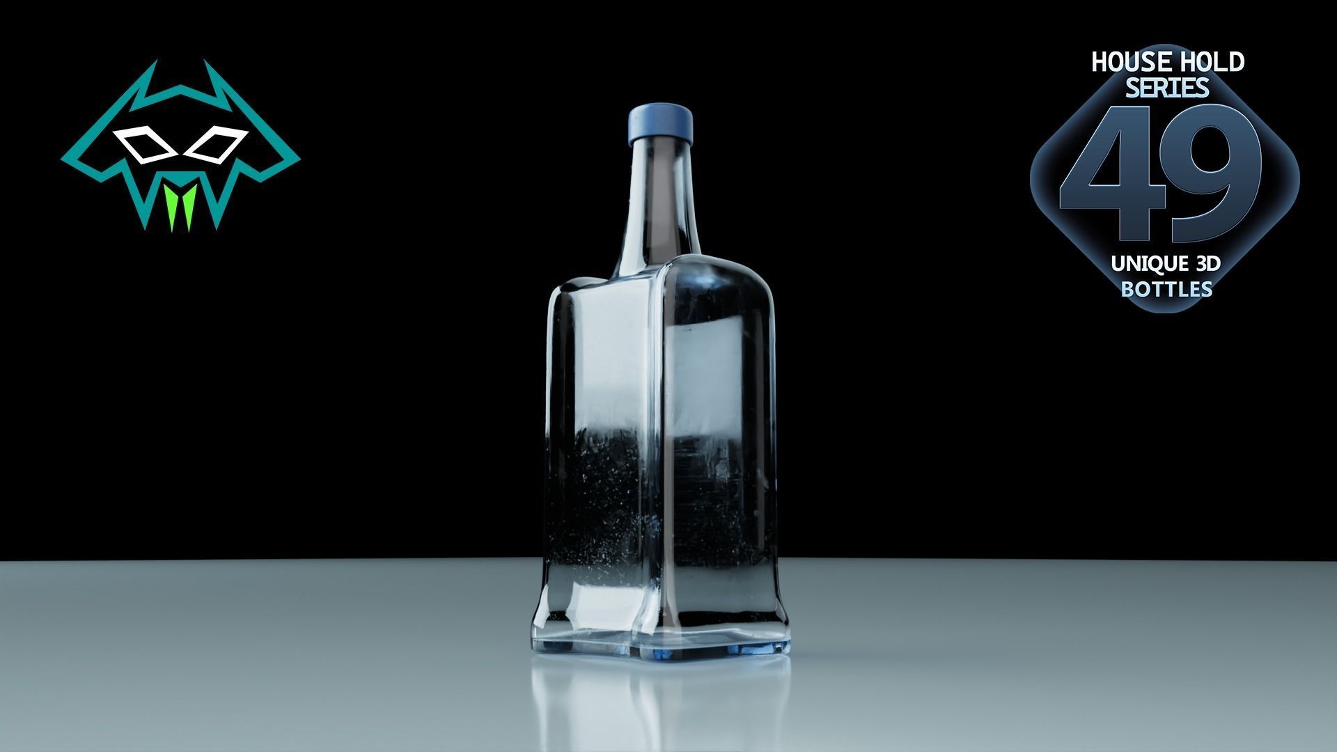 House Hold Series - 49 Unique 3D Bottles - 6th Batch Low-poly 3D model_5