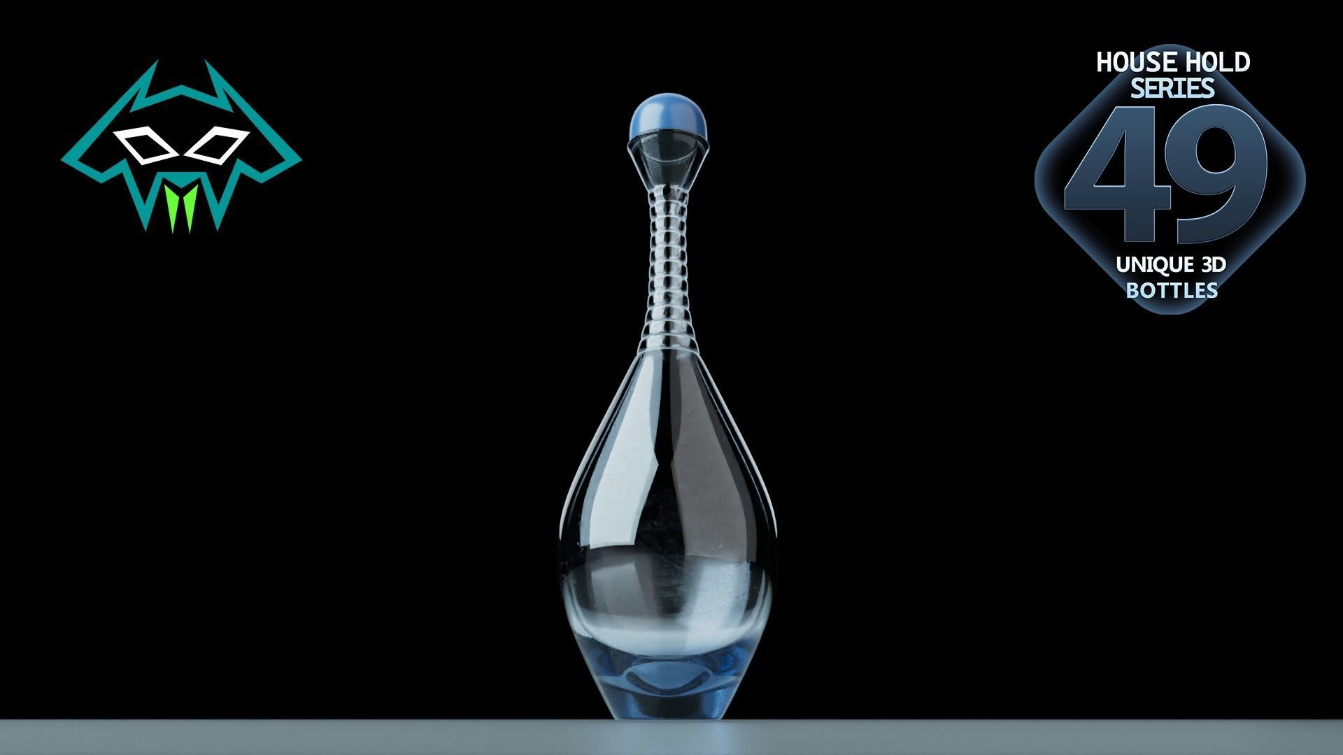 House Hold Series - 49 Unique 3D Bottles - 6th Batch Low-poly 3D model_4