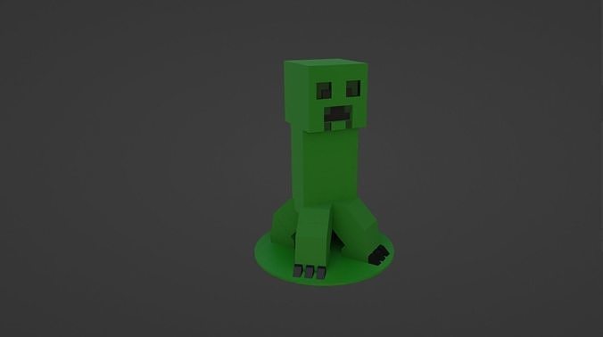 Minecraft standig pose with standing circle 3D print model
