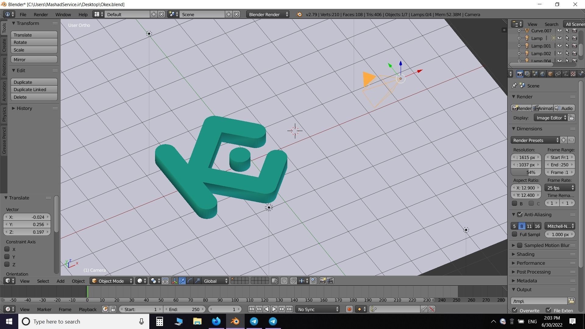 Kucoin Logo 3D model_3
