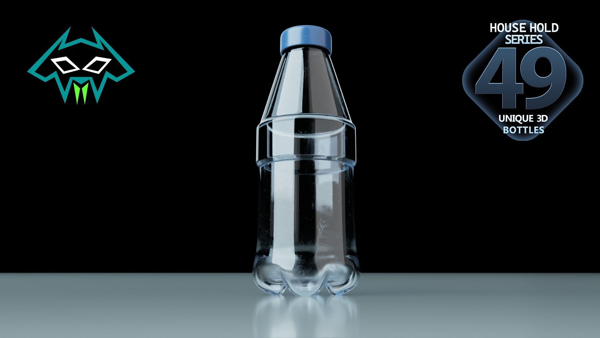 House Hold Series - 49 Unique 3D Bottles - 7th Batch Low-poly 3D model_5