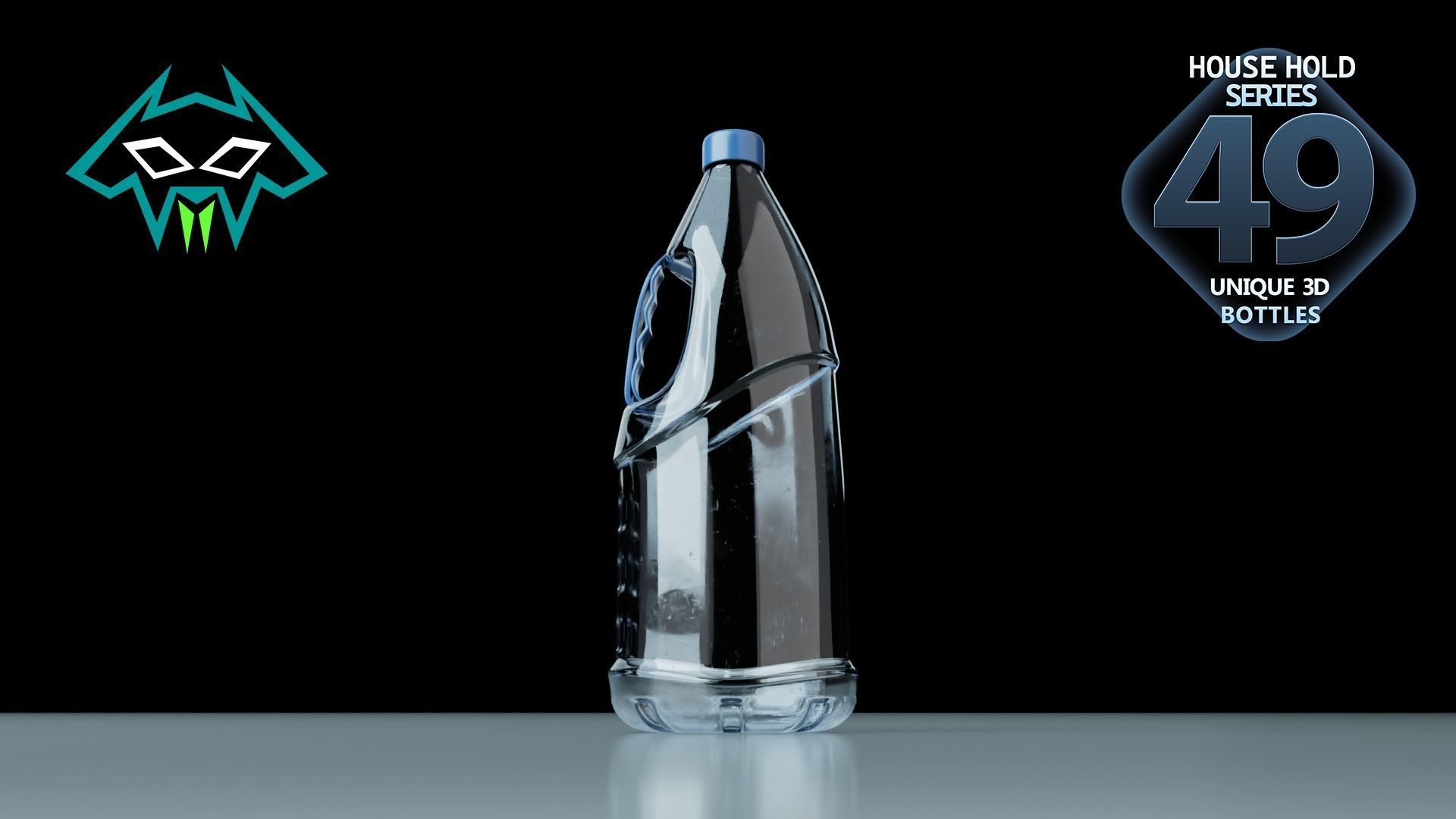 House Hold Series - 49 Unique 3D Bottles - 7th Batch Low-poly 3D model_4