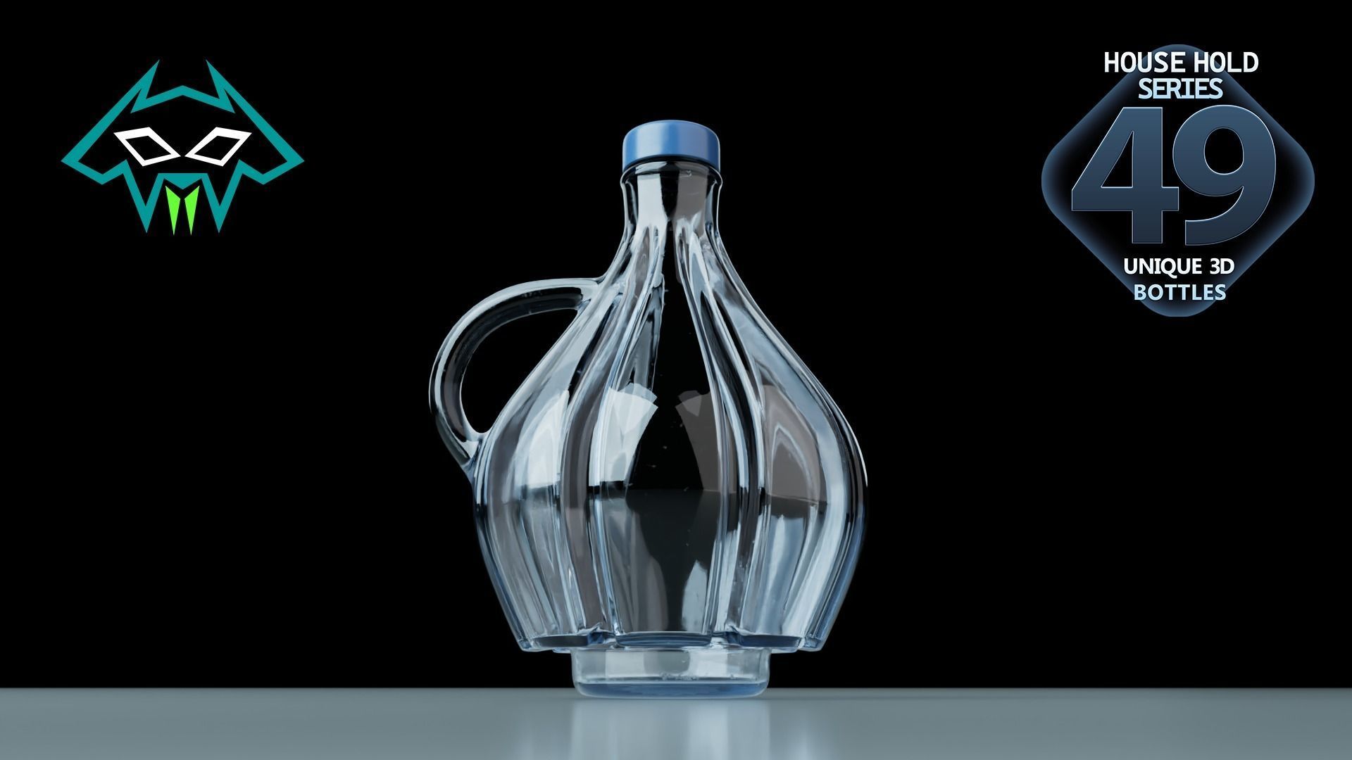 House Hold Series - 49 Unique 3D Bottles - 7th Batch Low-poly 3D model_7