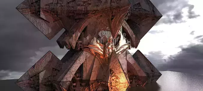 Sci-Fi Egyptian Maze cathedral