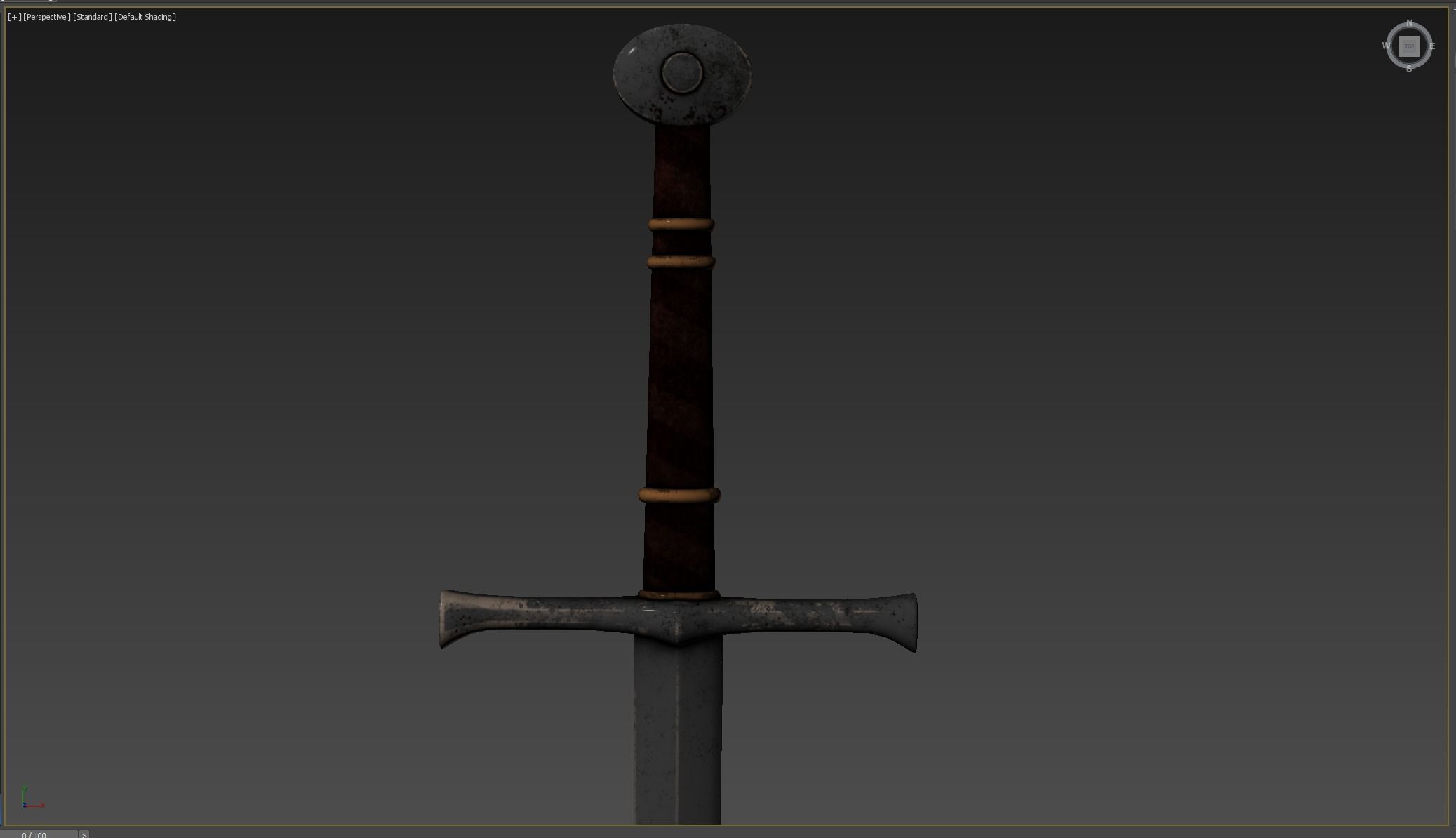 Medieval weapons Low-poly 3D model_7