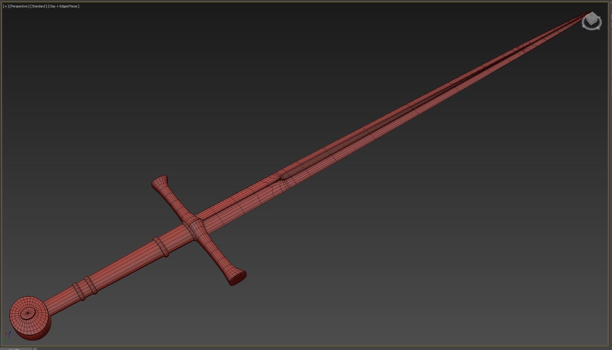 Medieval weapons Low-poly 3D model_5