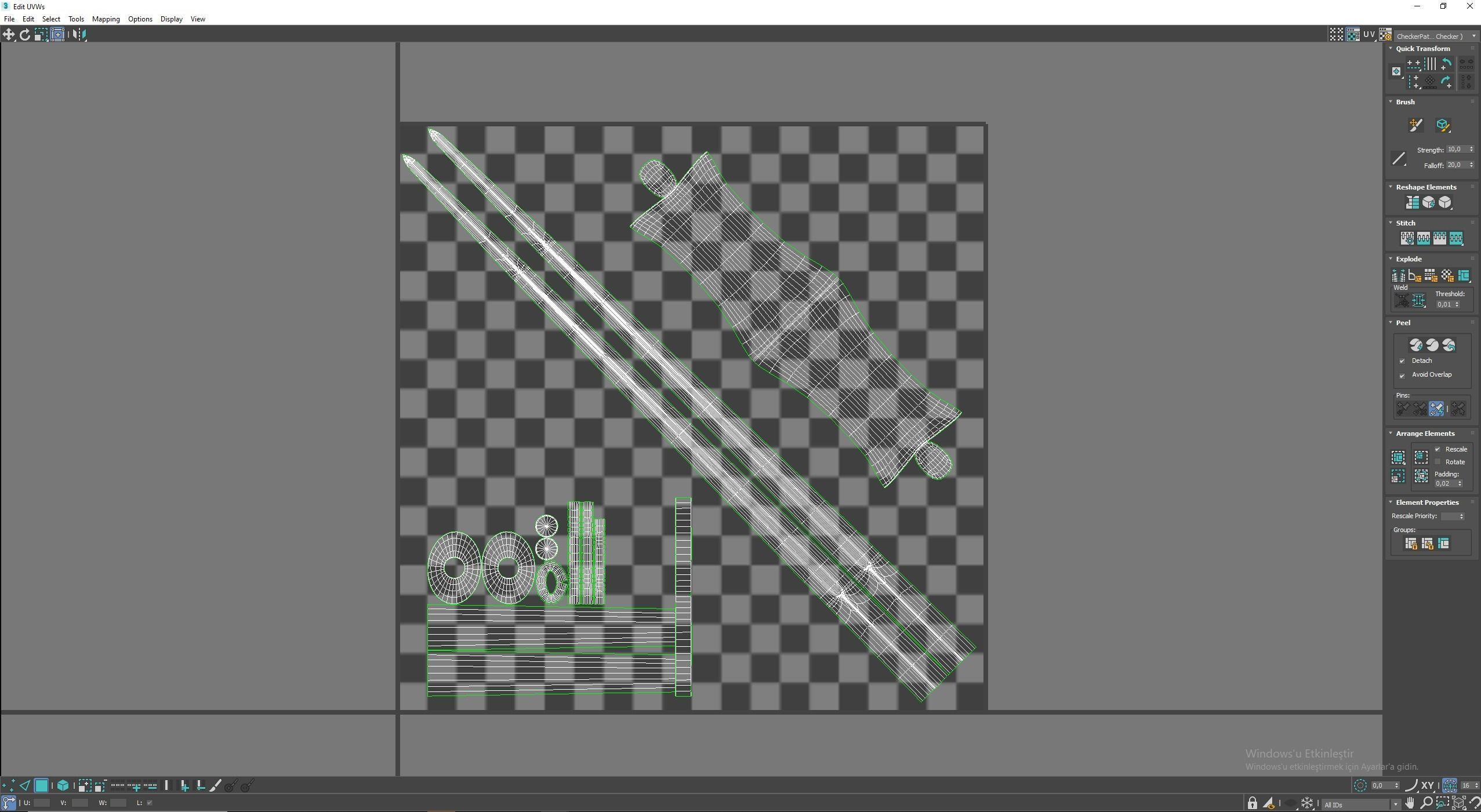 Medieval weapons Low-poly 3D model_10