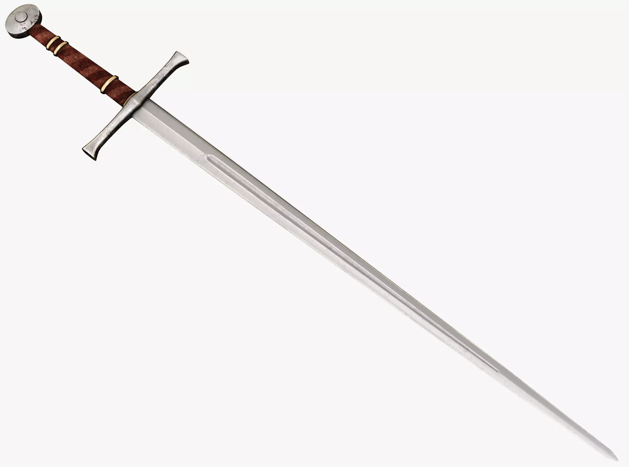 Medieval weapons Low-poly 3D model_0