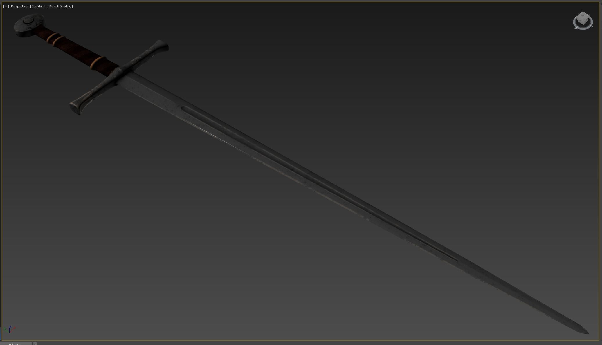 Medieval weapons Low-poly 3D model_9