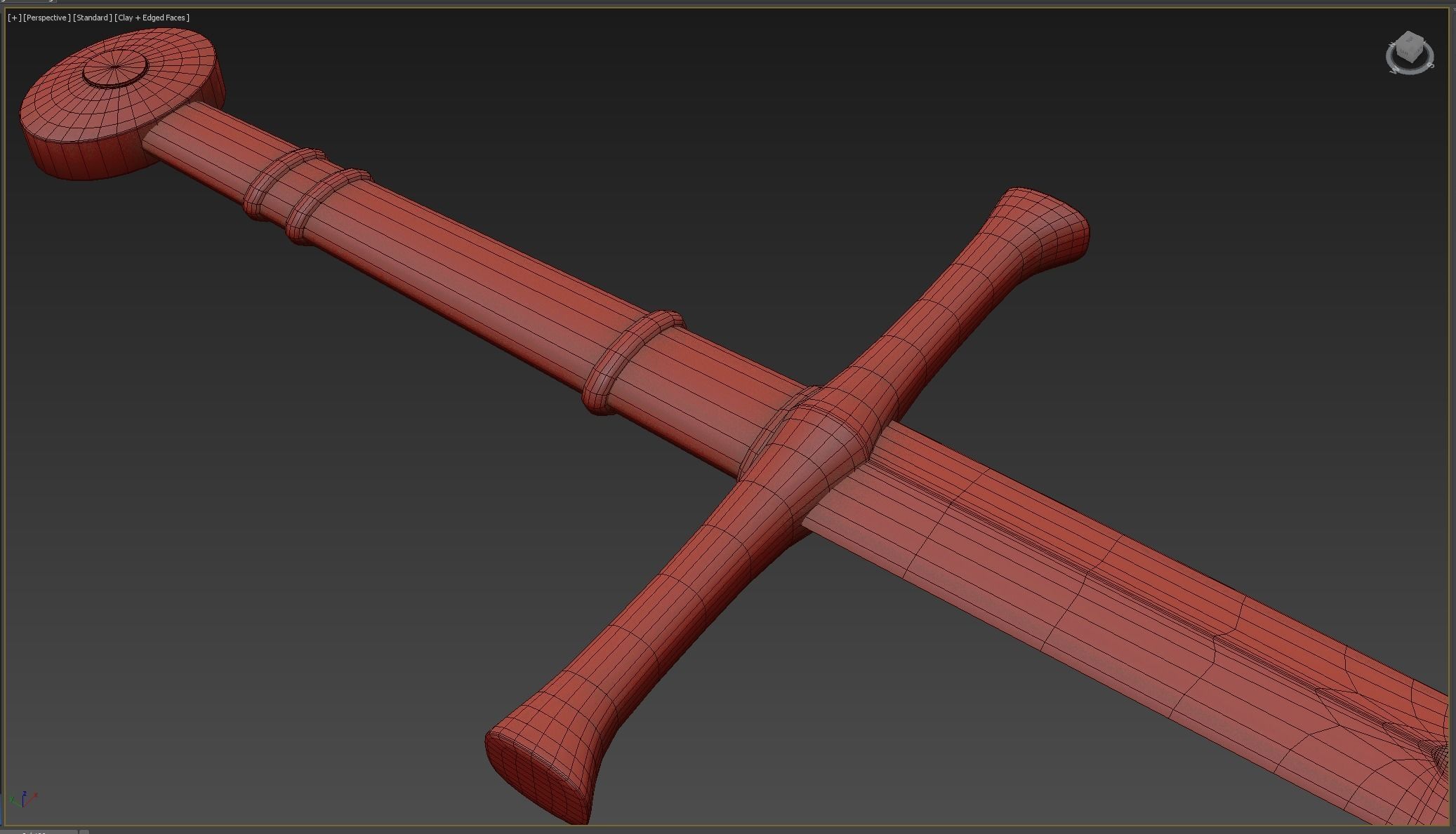 Medieval weapons Low-poly 3D model_4