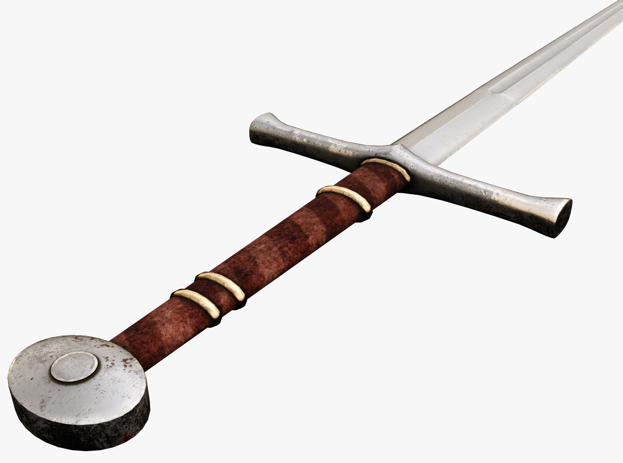 Medieval weapons Low-poly 3D model_2