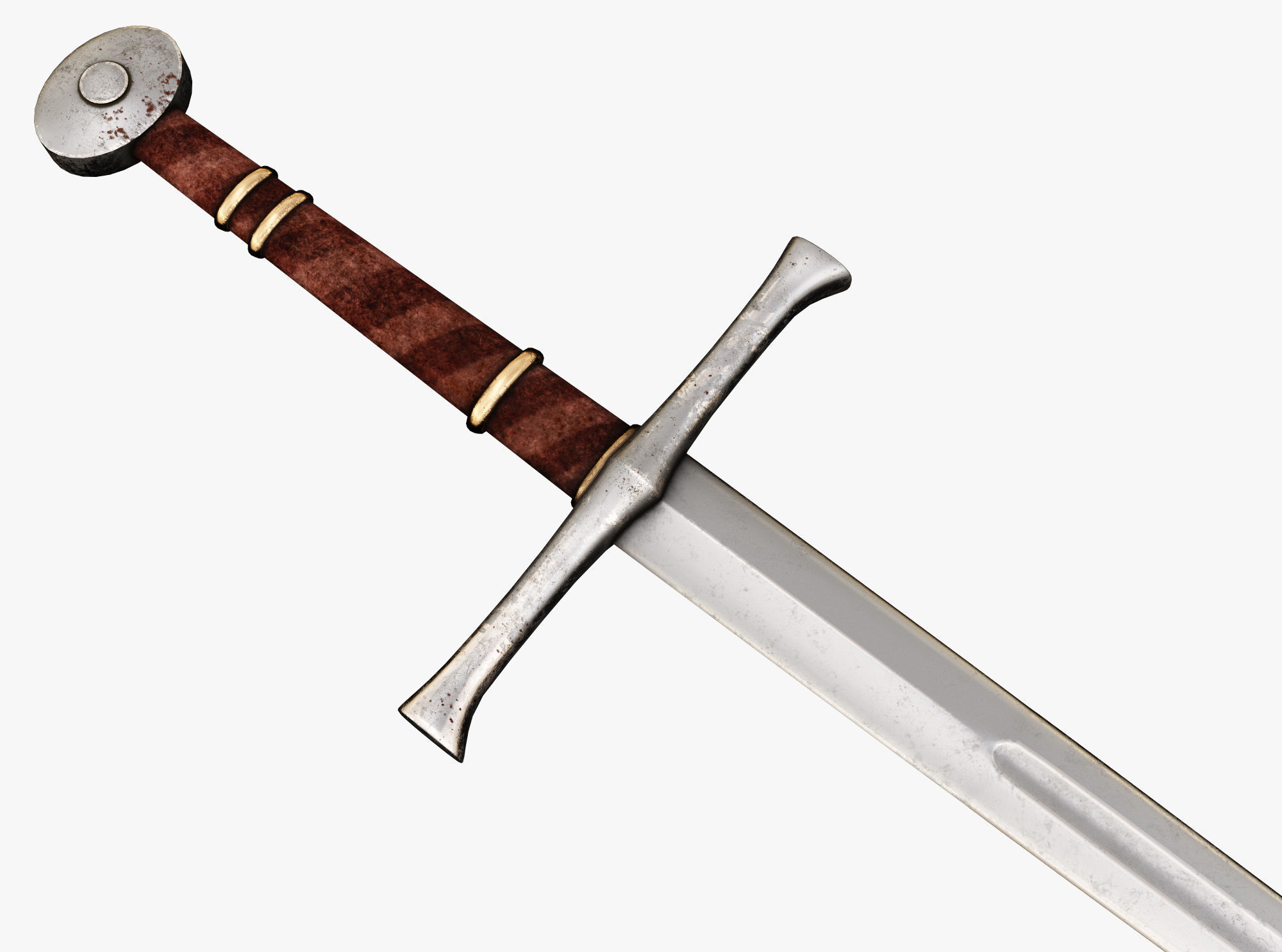 Medieval weapons Low-poly 3D model_1