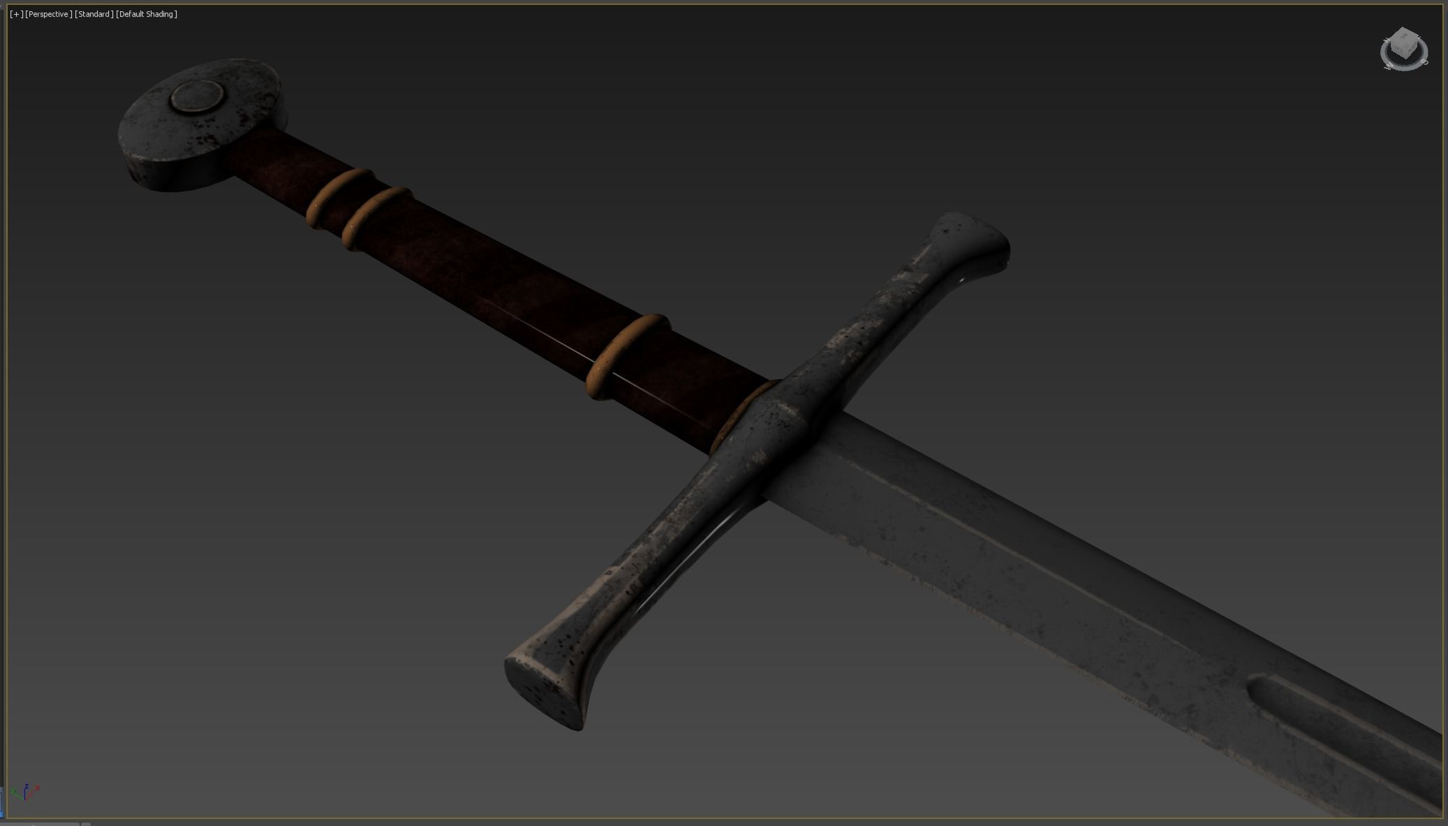 Medieval weapons Low-poly 3D model_8