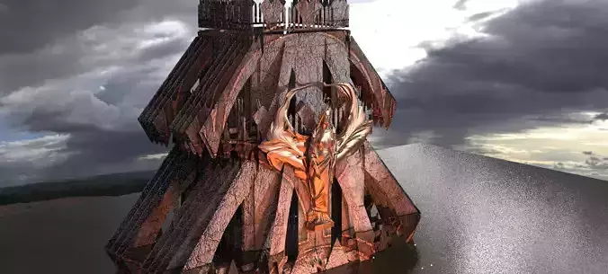 Sci-Fi Egyptian Maze cathedral 2