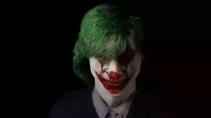 Joker Head  rigged animated  3D model