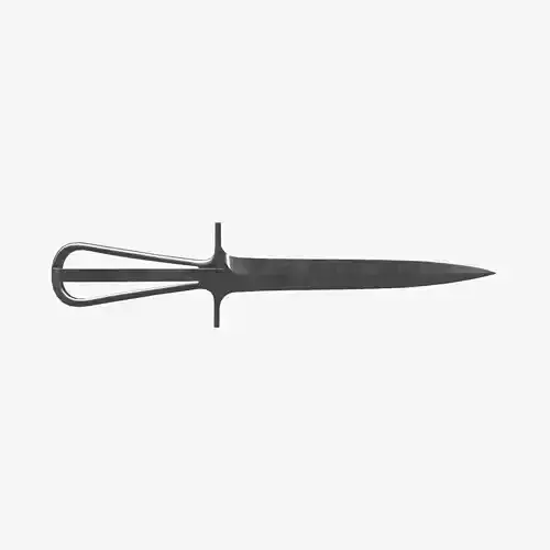 French Nail Trench Knife Low-poly 3D model
