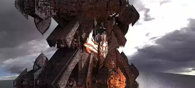 Dantes Inferno Maze structures architecture 3  3D model