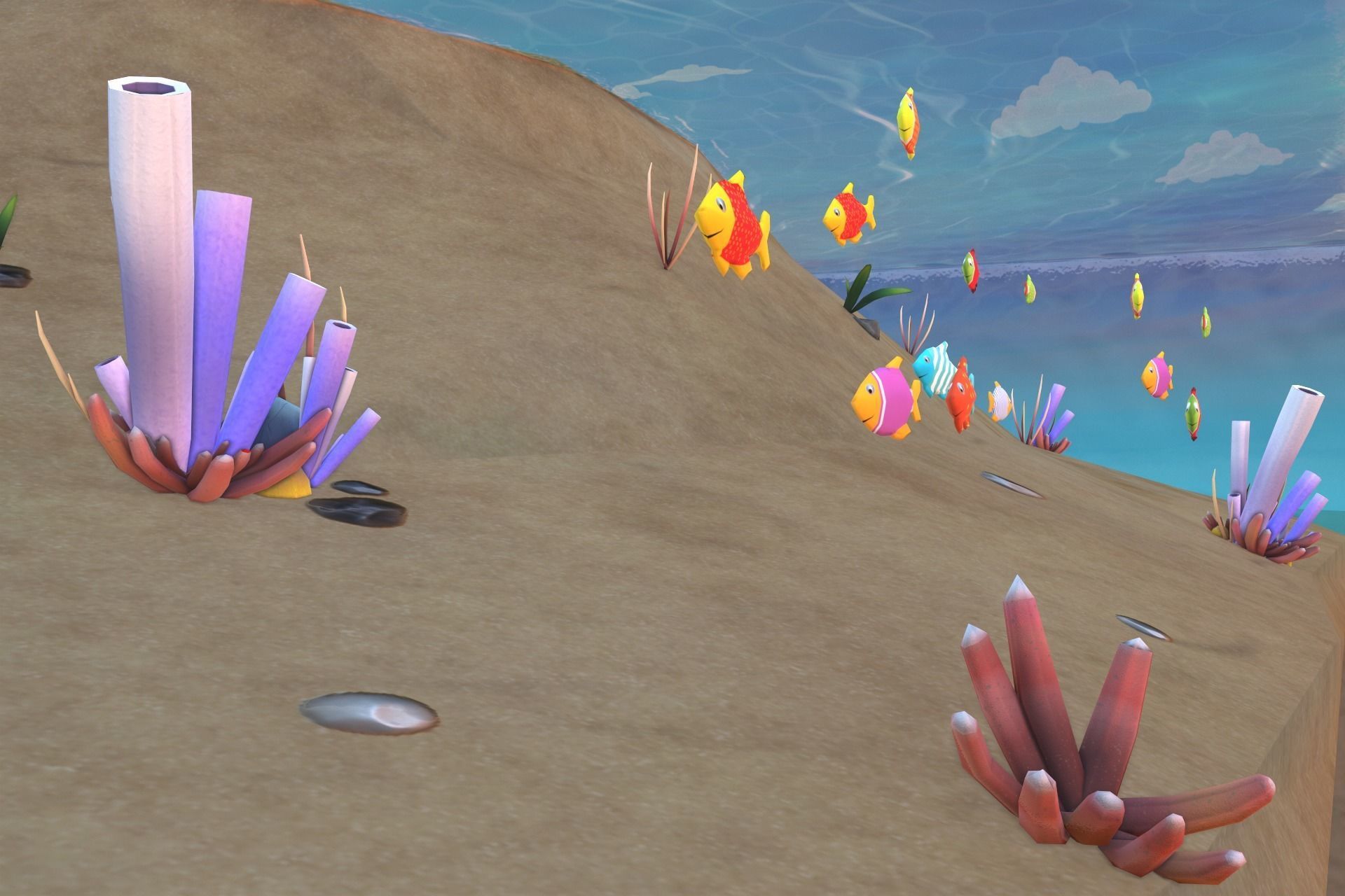 Beach House  Low-poly 3D model_15