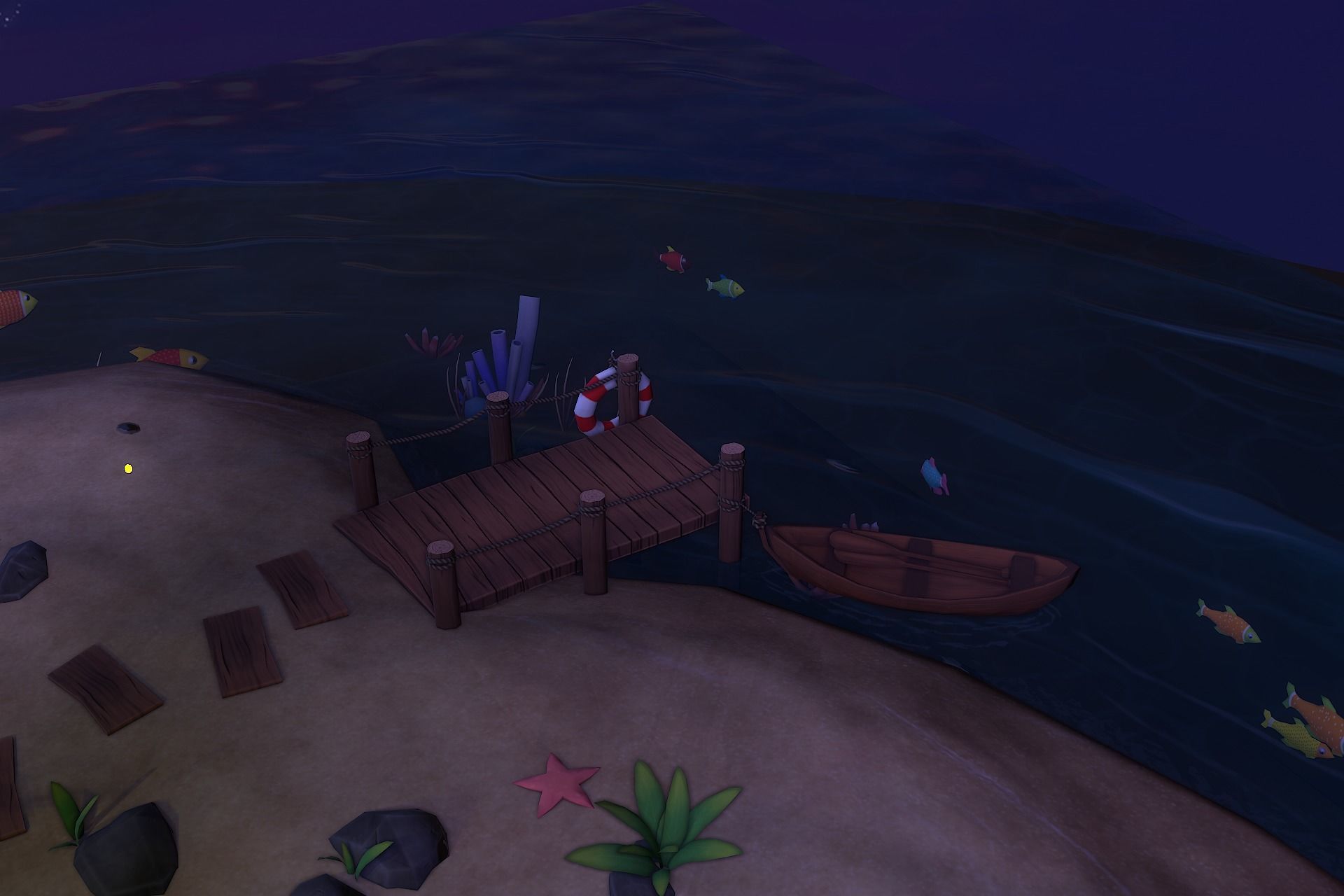 Beach House  Low-poly 3D model_25