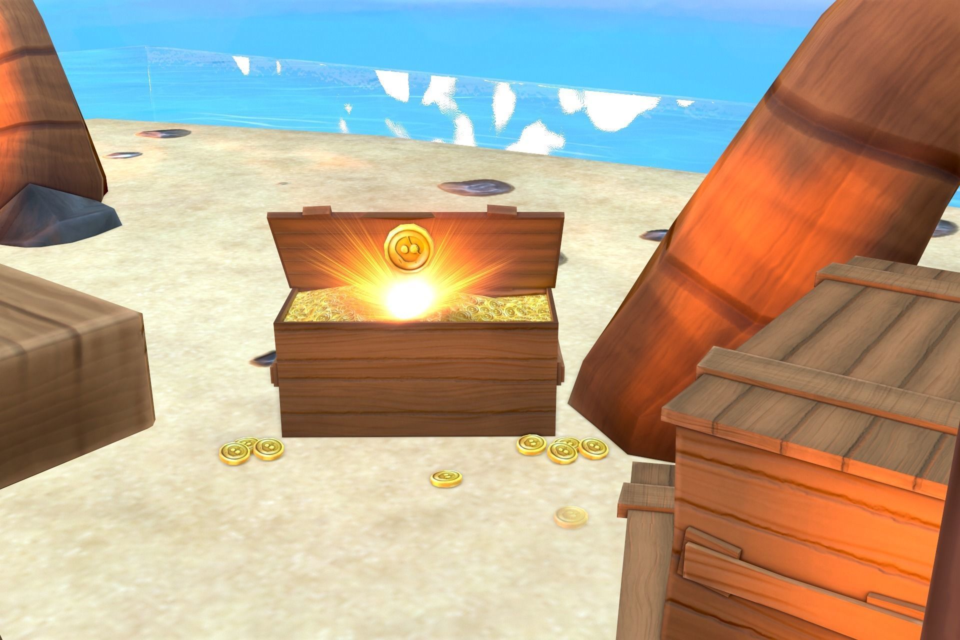 Beach House  Low-poly 3D model_11