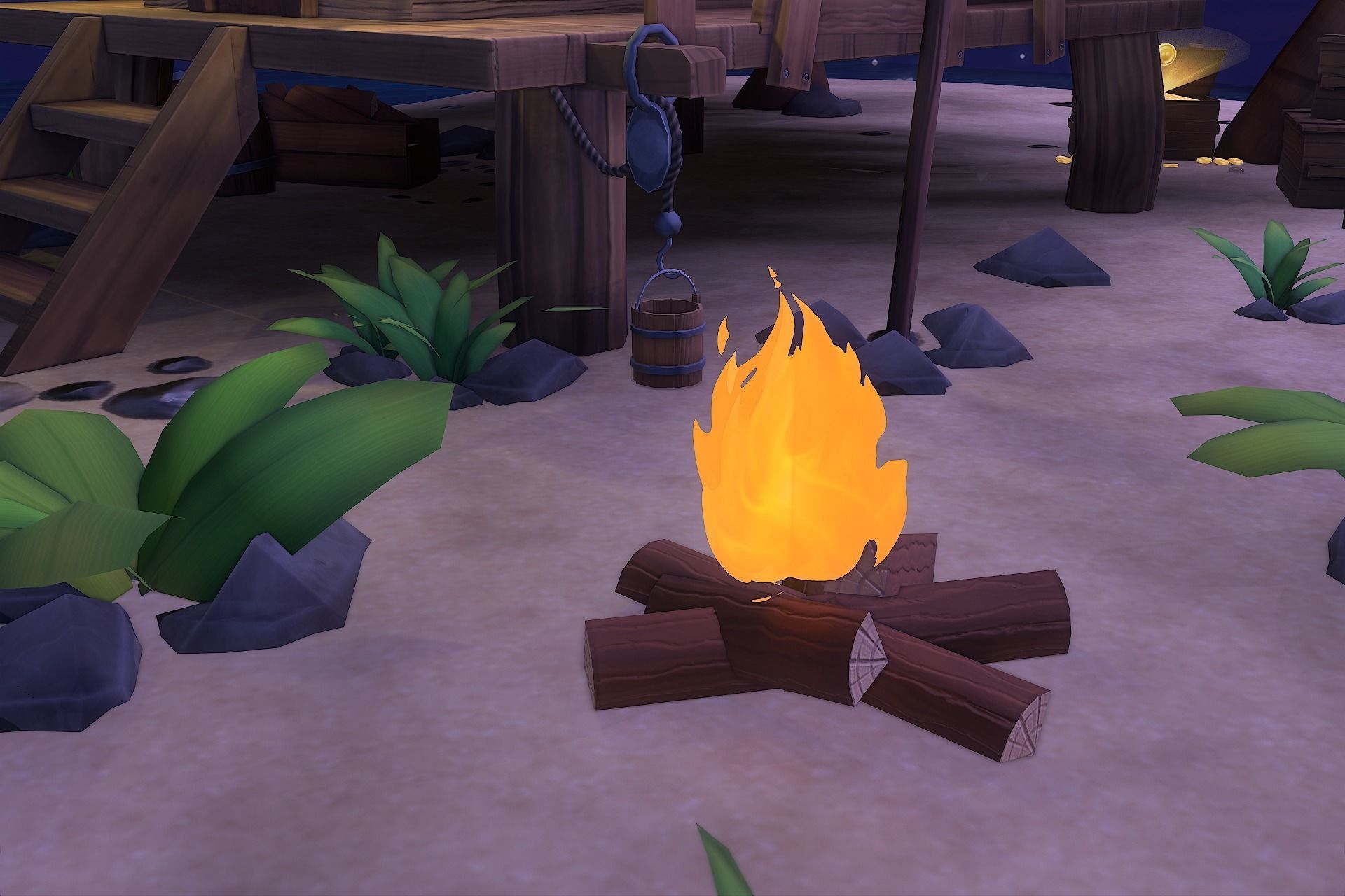 Beach House  Low-poly 3D model_24