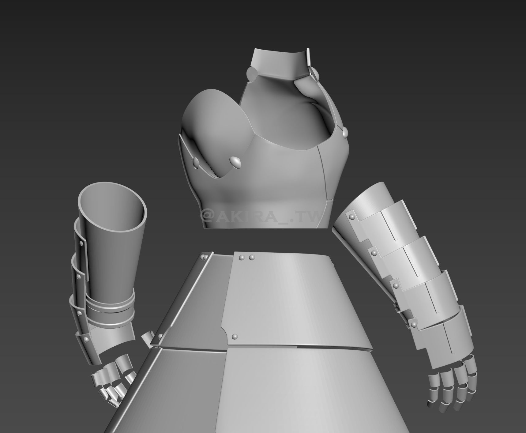 Fate Stay Night Saber Armor Cosplay 3D print model_3