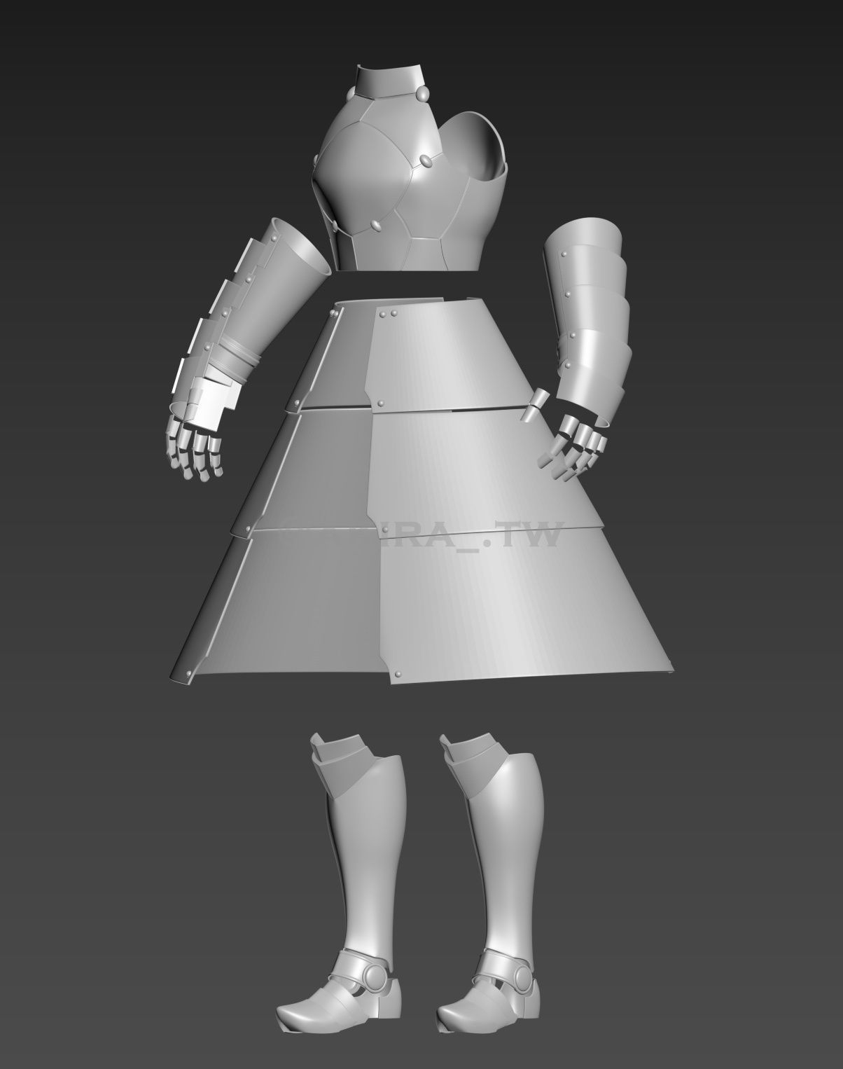 Fate Stay Night Saber Armor Cosplay 3D print model_5