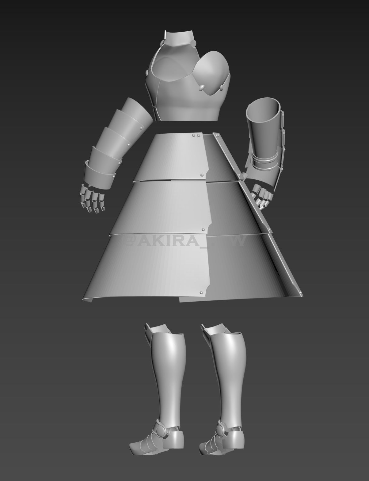 Fate Stay Night Saber Armor Cosplay 3D print model_7