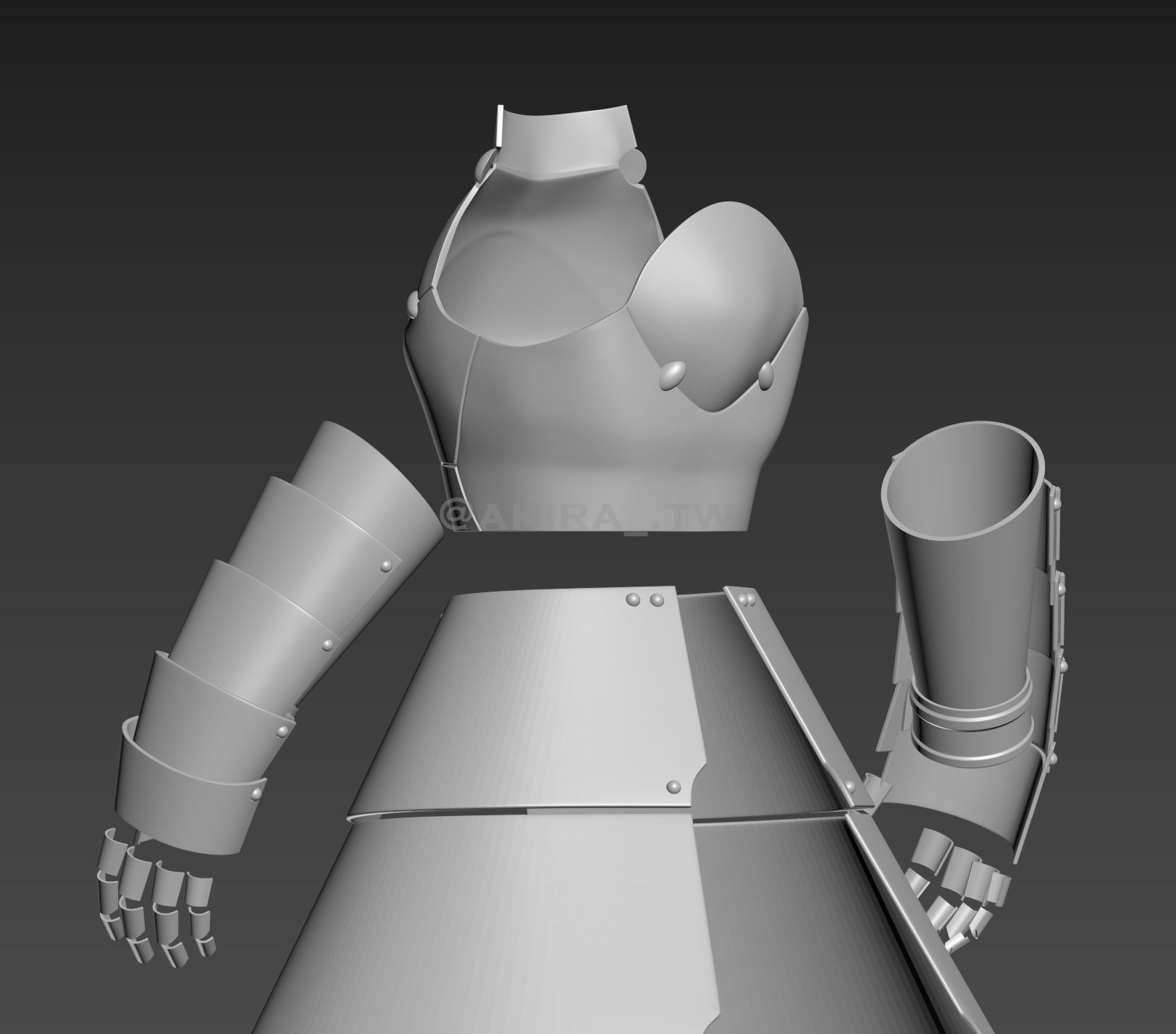 Fate Stay Night Saber Armor Cosplay 3D print model_2