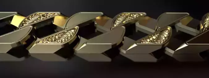 9ct gold bracelet chaps cuban 