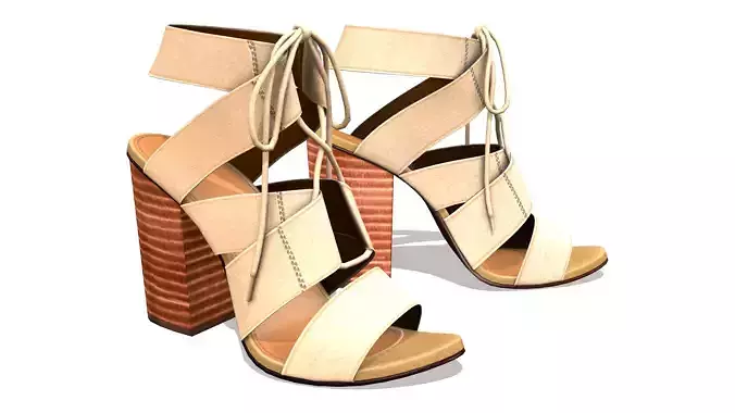 Wrap Thick Heel Shoes