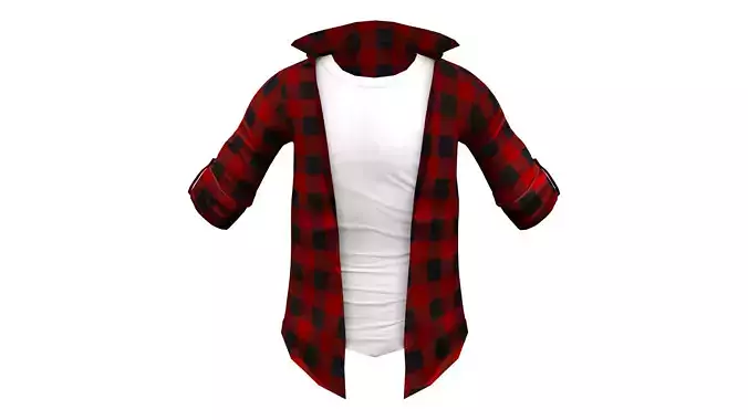 Mens Open Front Standing Collar Shirt