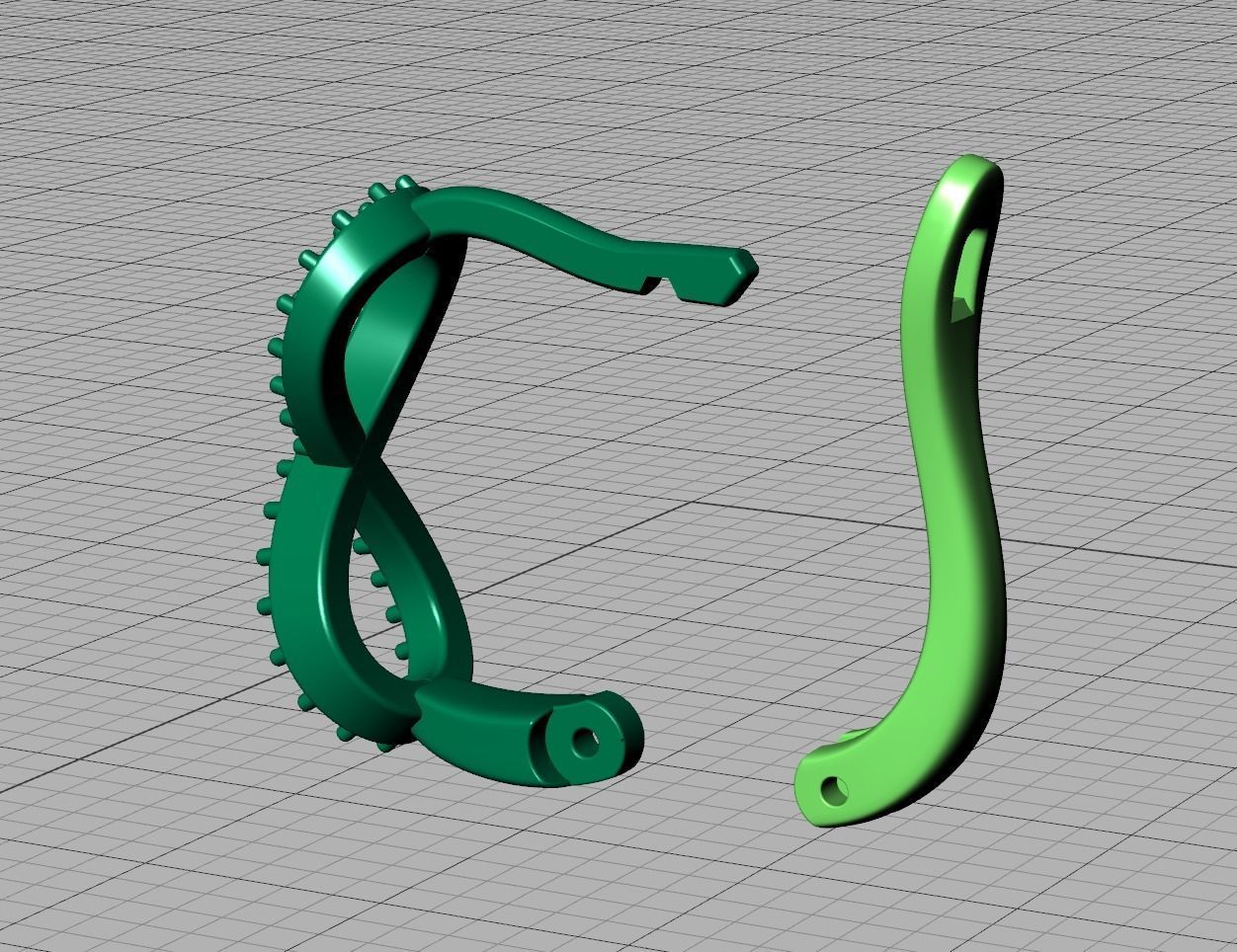 Infinity Diamond Earrings Womens Huggie Earrings 3D print model_22